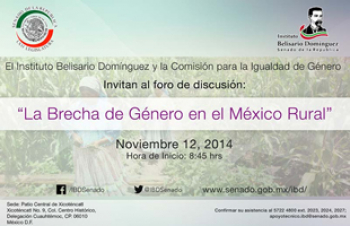 Foro de discusión “La Brecha de Género en el México Rural”.