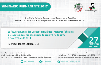La Guerra Contra las Drogas en México: registros (oficiales) de eventos durante el periodo de diciembre de 2006 a noviembre de 2011