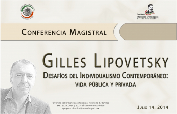 Conferencia Magistral “Desafíos del individualismo contemporáneo: vida pública y privada”.