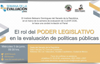 Panel el rol del Poder Legislativo en la evaluación de políticas públicas