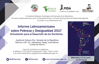Presentación del Informe Latinoamericano sobre Pobreza y Desigualdad 2017. Articulación para el desarrollo de los territorios